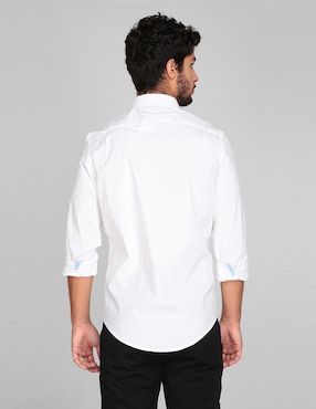Camisa casual Tommy Hilfiger de algodón manga larga para hombre