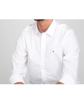 Camisa casual Tommy Hilfiger de algodón manga larga para hombre