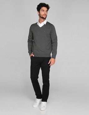 Suéter Tommy Hilfiger cuello V para hombre