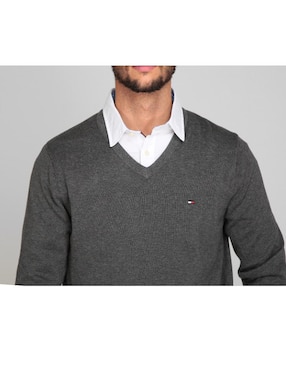 Suéter Tommy Hilfiger cuello V para hombre