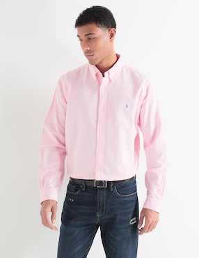 Camisa casual Polo Ralph Lauren de algodón manga larga para hombre