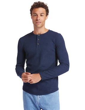 Playera Timberland cuello henley para hombre