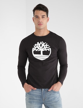 Playera Timberland Ls treelg ringer cuello redondo para hombre