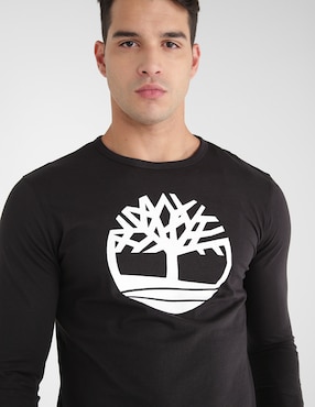 Playera Timberland Ls treelg ringer cuello redondo para hombre