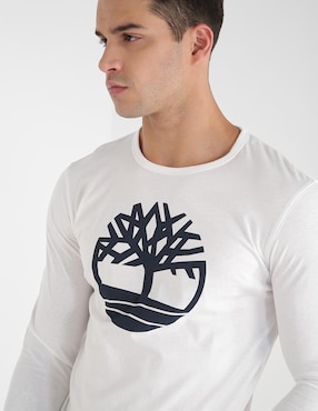 Playera Timberland Ls treelg ringer cuello redondo para hombre