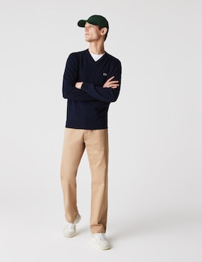 Suéter Lacoste cuello V para hombre