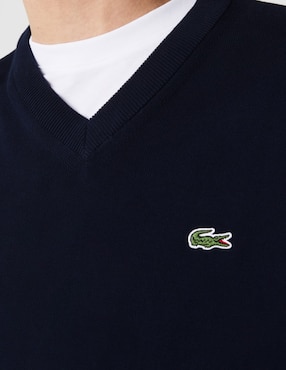 Suéter Lacoste cuello V para hombre