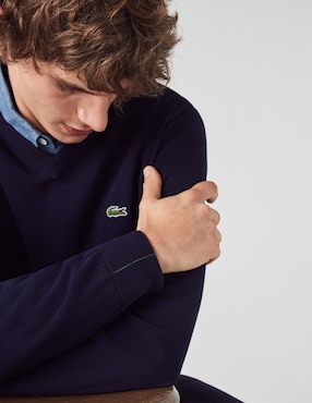 Suéter Lacoste cuello V para hombre