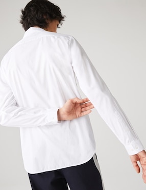 Camisa casual Lacoste de algodón manga larga para hombre