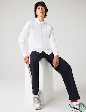 Camisa casual Lacoste de algodón manga larga para hombre