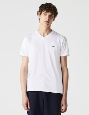 Playera Lacoste Cuello V Para Hombre