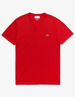 Playera Lacoste Cuello V Para Hombre