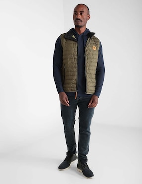 Chaleco Timberland impermeable con bolsillos para hombre