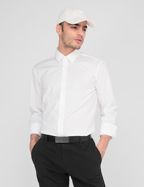 Camisa casual HUGO de algodón manga larga para hombre