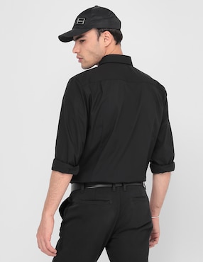 Camisa casual HUGO de algodón manga larga para hombre