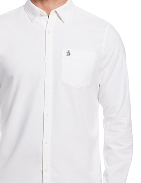 Camisa casual Original Penguin de algodón manga larga para hombre