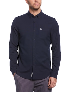 Camisa casual Original Penguin de algodón manga larga para hombre