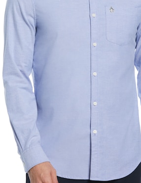 Camisa casual Original Penguin de algodón manga larga para hombre