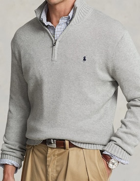 Sueter Polo Ralph Lauren cuello con cierre para hombre