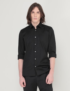 Camisa casual Lacoste de algodón manga larga para hombre