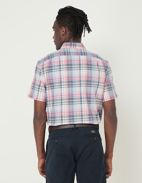 Camisa casual Nautica de algodón manga corta para hombre