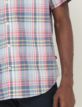 Camisa casual Nautica de algodón manga corta para hombre