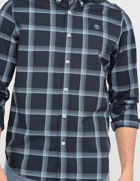 Camisa casual Timberland de algodón manga larga para hombre