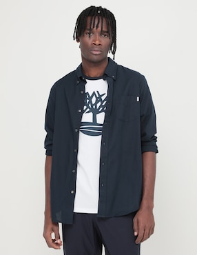 Camisa casual Timberland de algodón manga larga para hombre