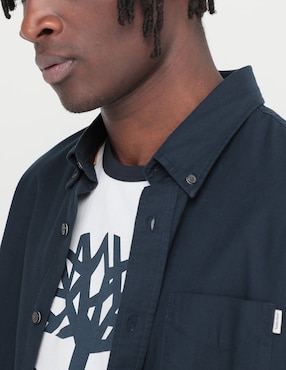 Camisa casual Timberland de algodón manga larga para hombre