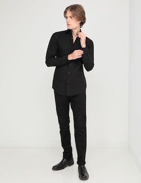 Camisa de vestir HUGO de algodón manga larga para hombre