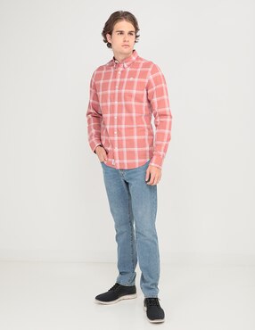 Camisa casual Timberland de algodón manga larga para hombre