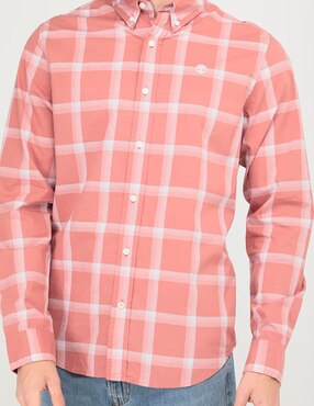 Camisa casual Timberland de algodón manga larga para hombre