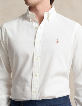 Camisa casual Polo Ralph Lauren de algodón manga larga para hombre