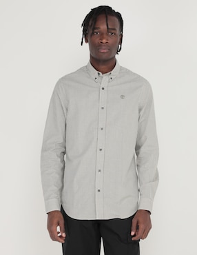 Camisa casual Timberland de algodón manga larga para hombre