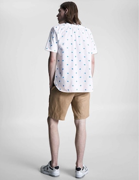 Camisa casual Tommy Hilfiger de algodón manga corta para hombre