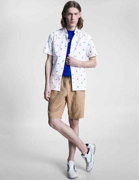 Camisa casual Tommy Hilfiger de algodón manga corta para hombre