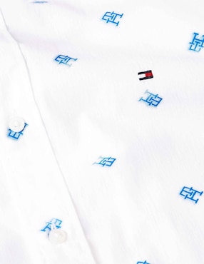 Camisa casual Tommy Hilfiger de algodón manga corta para hombre
