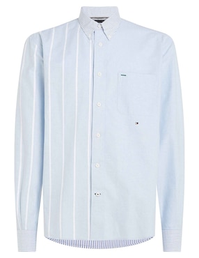 Camisa casual Tommy Hilfiger de algodón manga larga para hombre