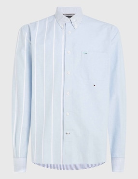 Camisa casual Tommy Hilfiger de algodón manga larga para hombre