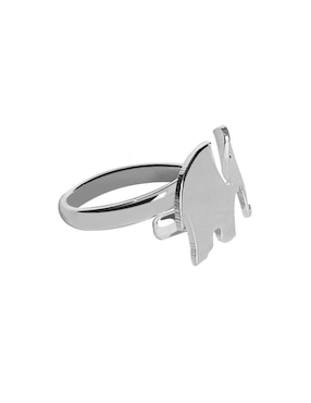 Anillo Cometa Elefante P 925 de plata brillante