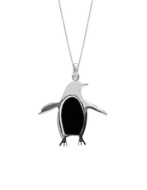 Collar De Pingüino Cometa De Plata