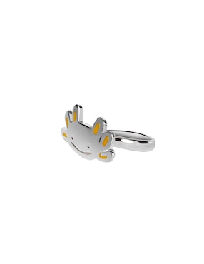 Anillo Cometa Ajolote P 925 de plata brillante