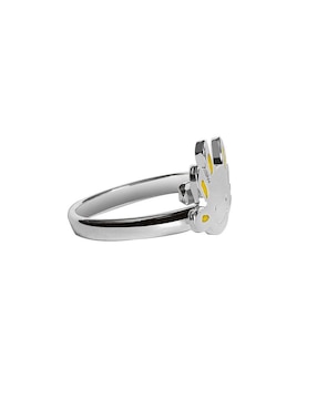 Anillo Cometa Ajolote P 925 de plata brillante