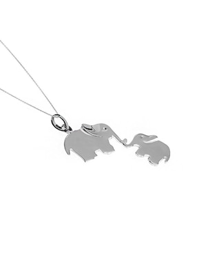 Collar Cometa Elefantes de plata P 925