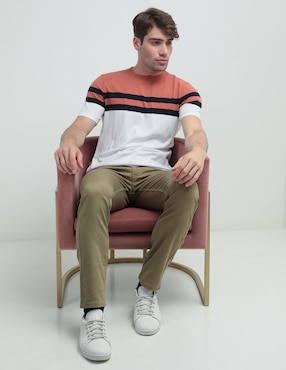 Pantalón recto Perry Ellis de algodón para hombre