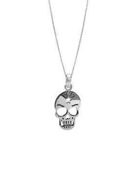 Collar De Calavera Cometa De Plata