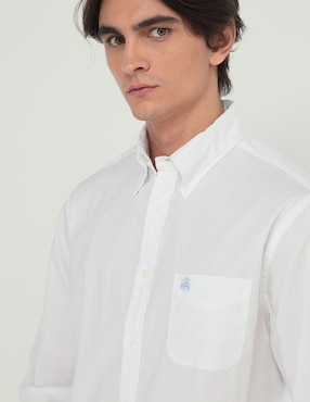 Camisa casual Brooks Brothers de algodón manga larga para hombre