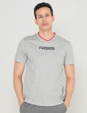 Playera Scappino Red Bull Cuello V Para Hombre