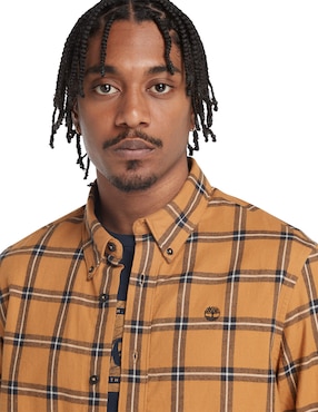 Camisa casual Timberland de algodón manga larga para hombre