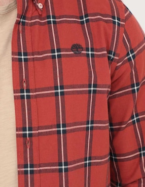 Camisa casual Timberland de algodón manga larga para hombre